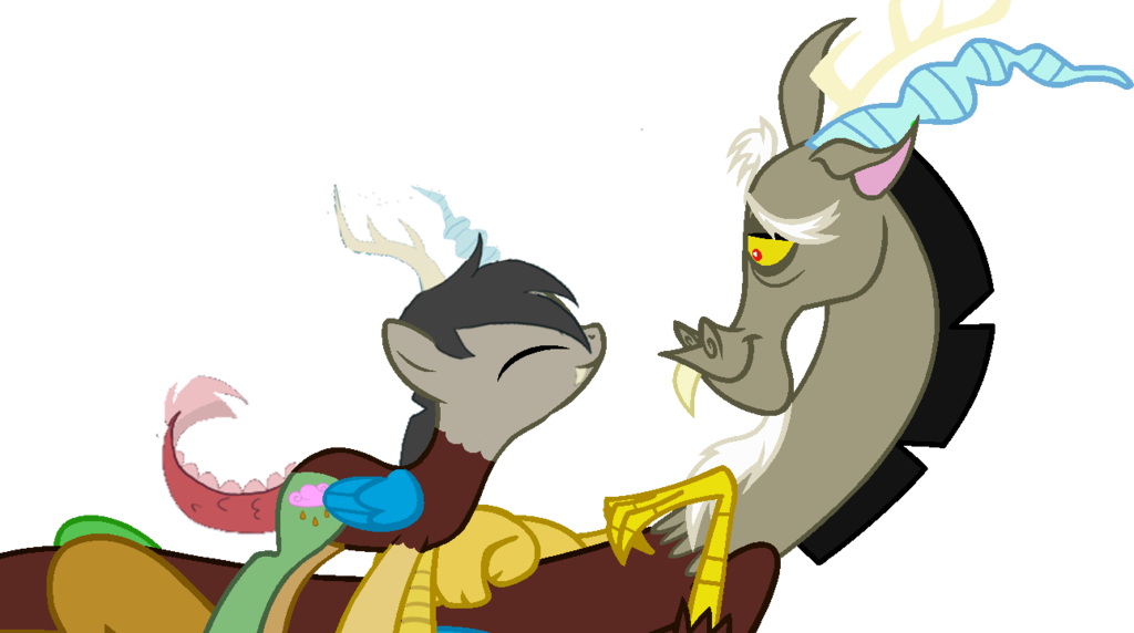Bella With Discord By Mlp-scribbles - Mlp Hija De Celestia (1024x572)
