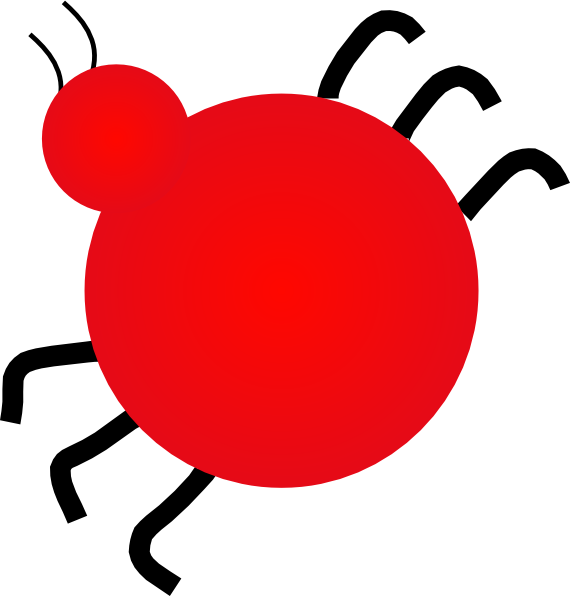 Lady Bug Black And White (570x596)