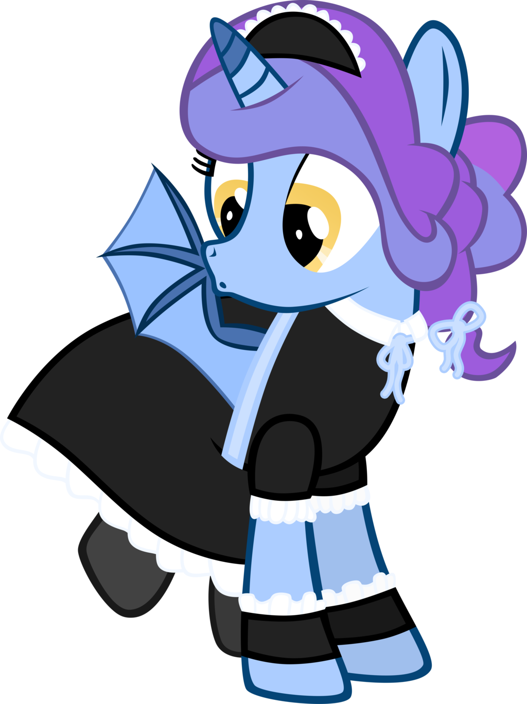 Moon Flower In Maid Dress - Maid Dress Mlp (1024x1368)