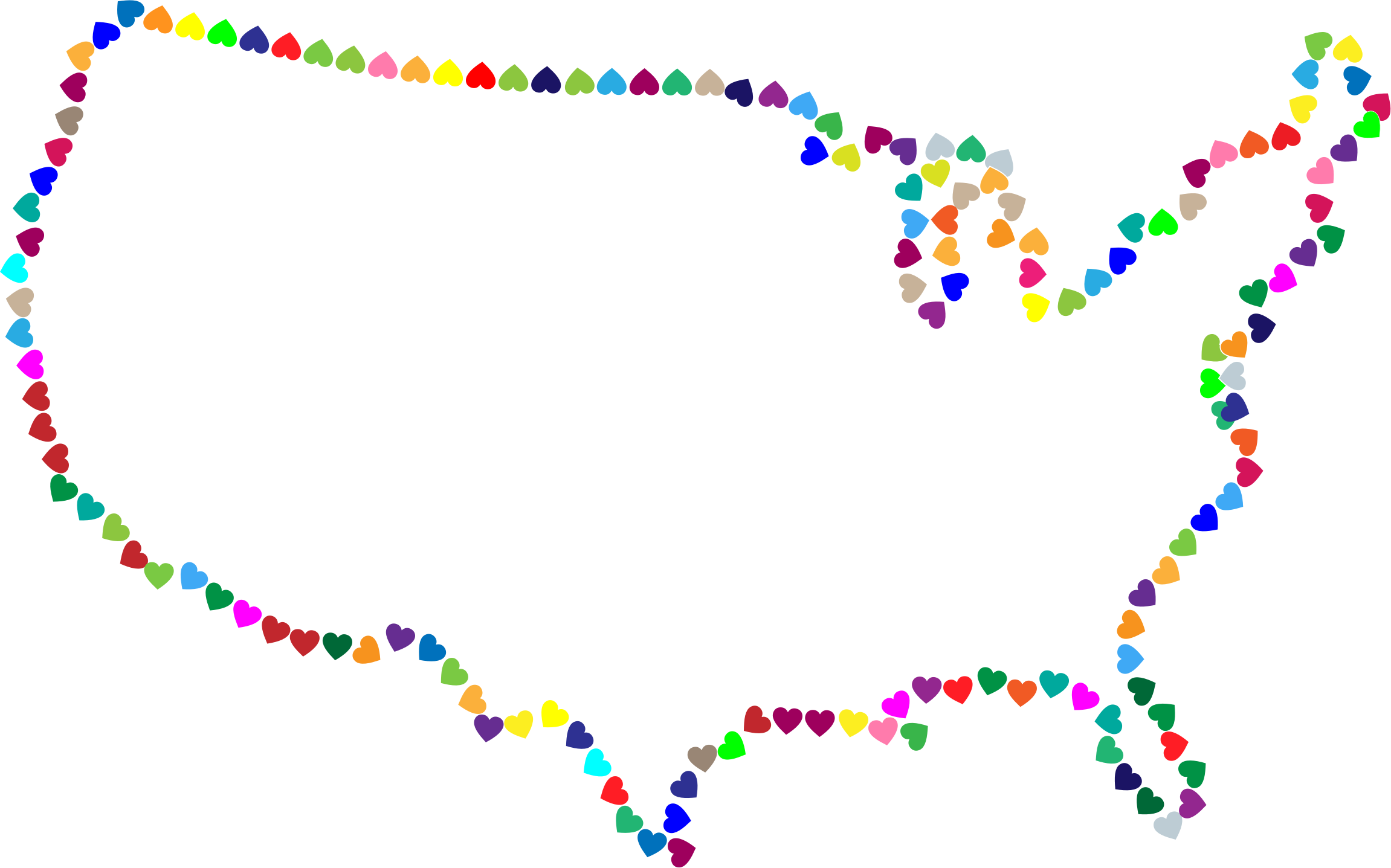 United States Clip Art - United States Heart Map (2302x1437)