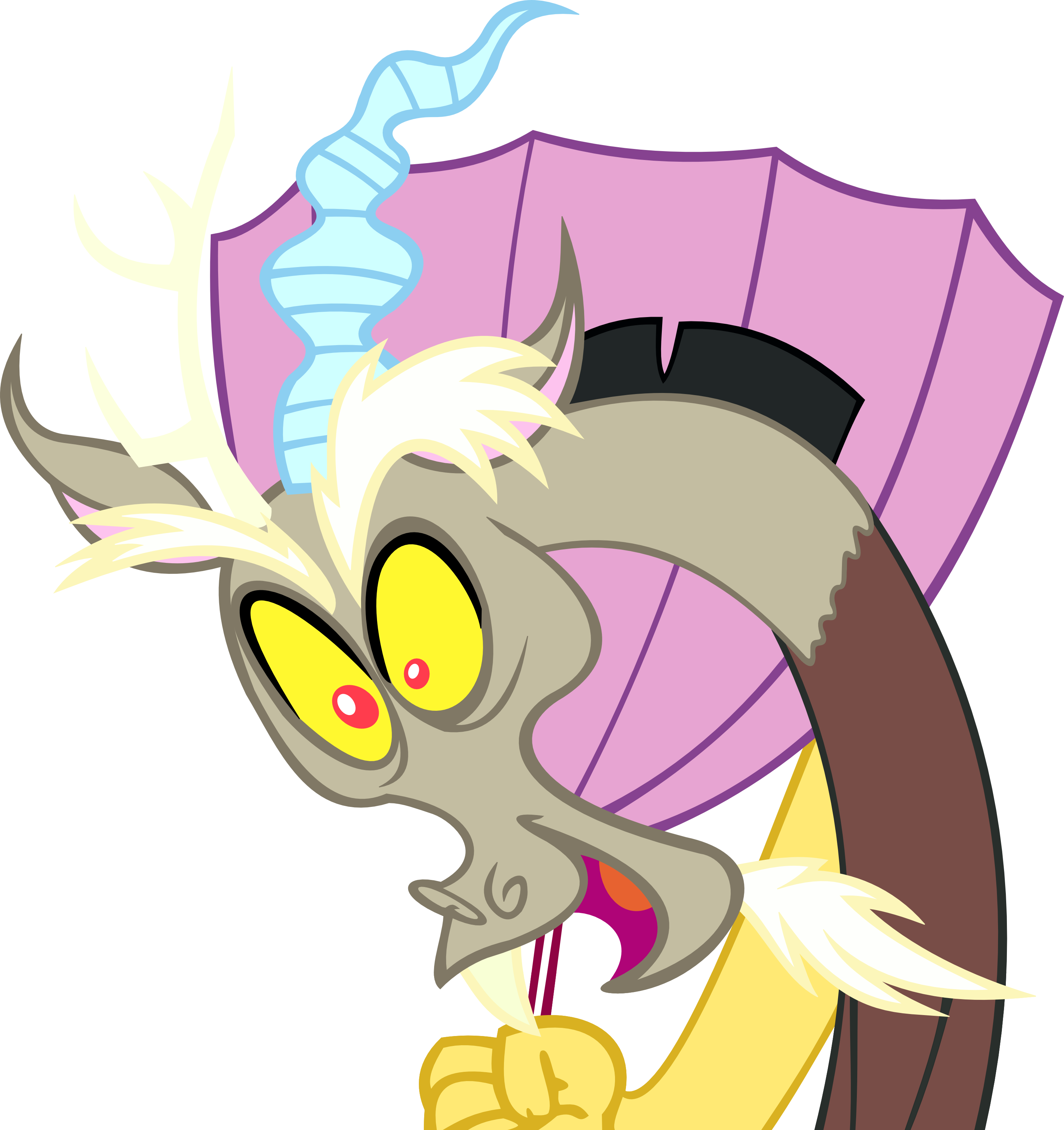 Discord And His Pink Umbrella By Theonewiththeoctaves - Mlp Discord Venctor (3000x3186)