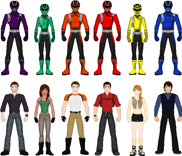 Power Rangers Wild Gunners By Heavenlymythicranger - Power Rangers Team Oc (647x576)