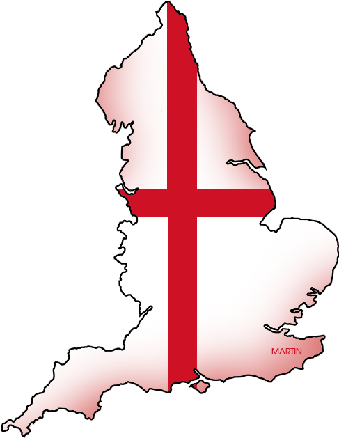 England Map - Flag Of England (508x648)