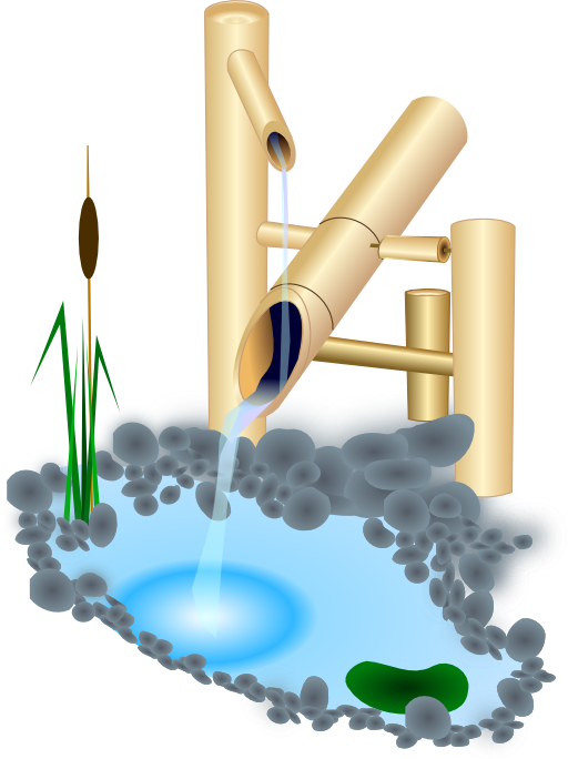 Fountain From Japan Clipart - Bamboo Water Fountain Vector (800x1068)