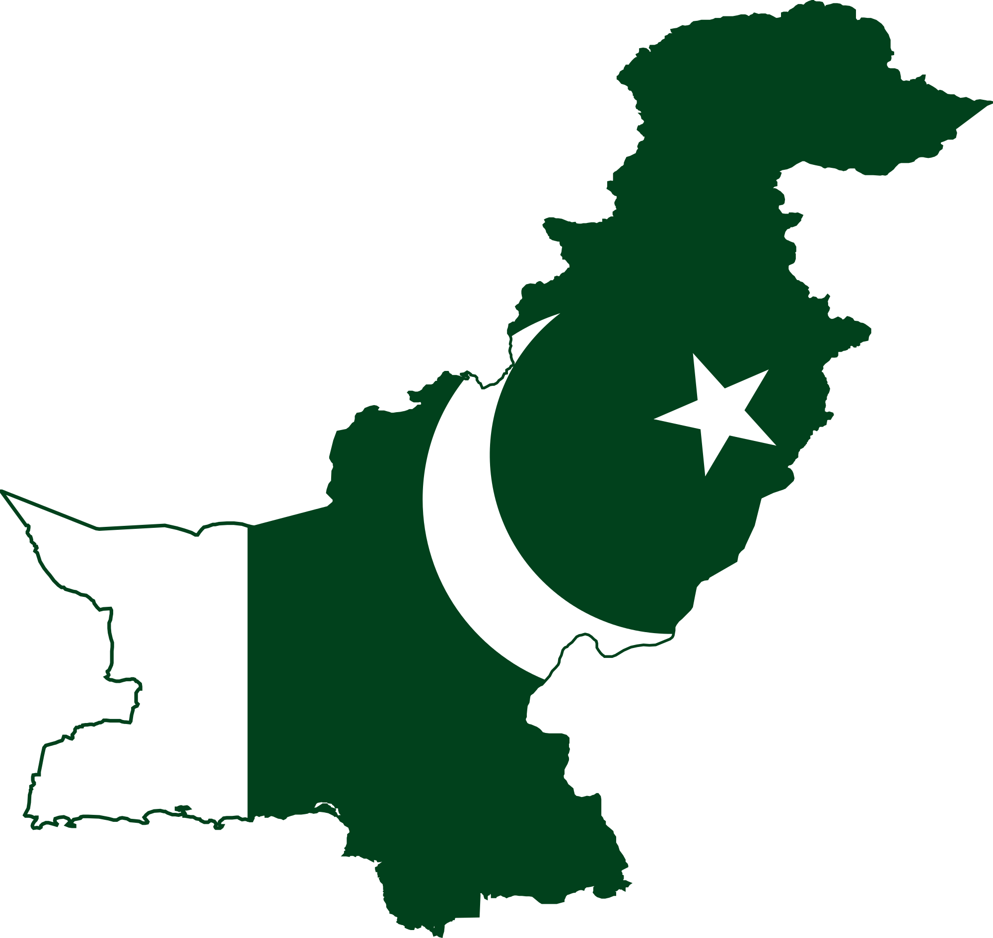 Flag Map Of Pakistan Drapeau Bandiera Bandeira Flagga-1331px - Pakistan Flag Map (2000x1889)