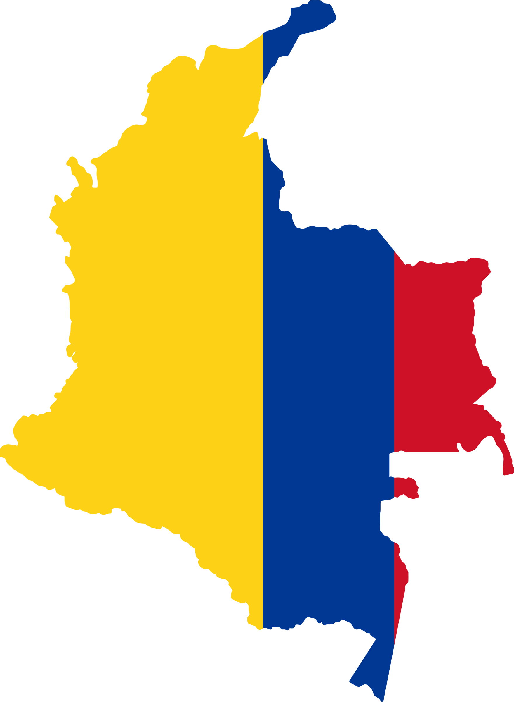 Colombia Map Flag - Colombia Map Flag (1760x2400)