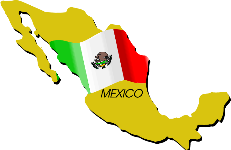 Mexico Map Image From Www - Map Of Mexico Coloring Page (750x498)