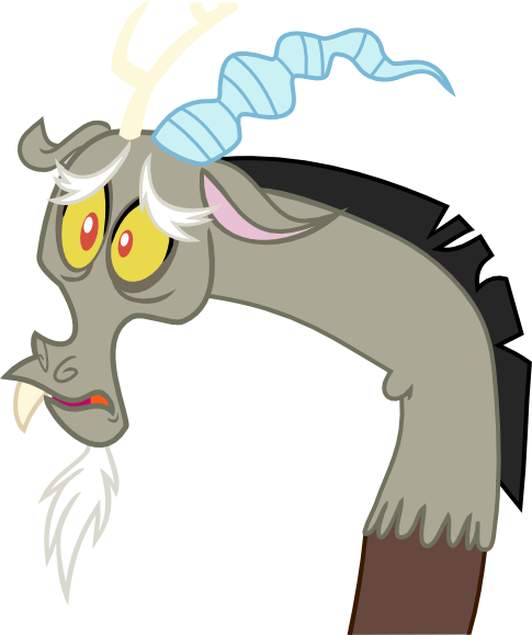 Discord Vector Sad By Pinkythepony - Cartoon (485x579)