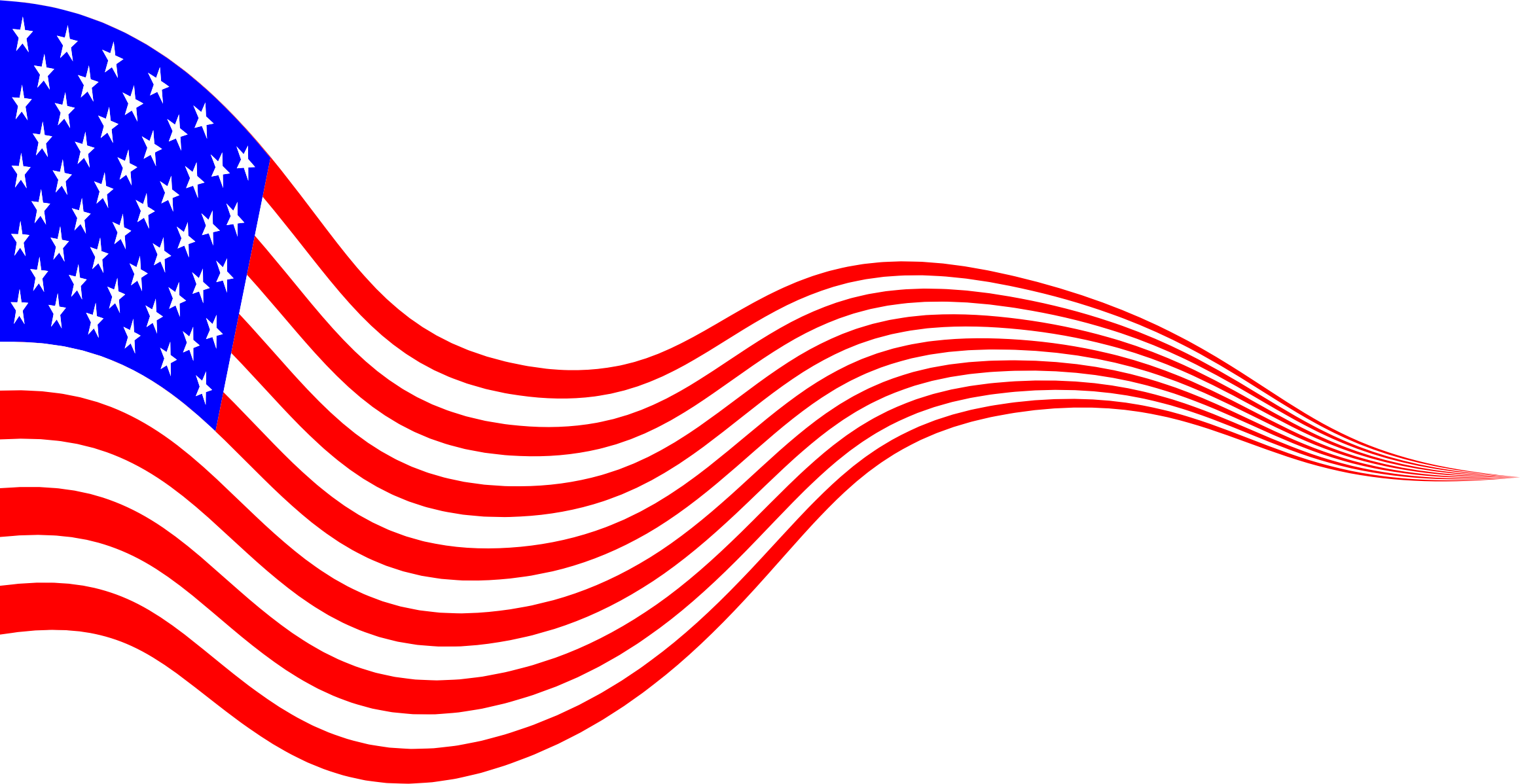 Clipart - America - American Flag Clip Art (2322x1198)