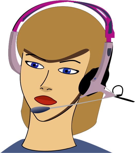 Call Center Agent Animated - Secretary (534x600)