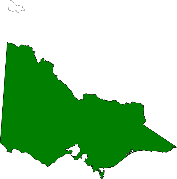 Victoria Clip Art At Clker - Map Of Victoria (594x601)