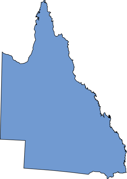 Blank Map Of Queensland (420x594)