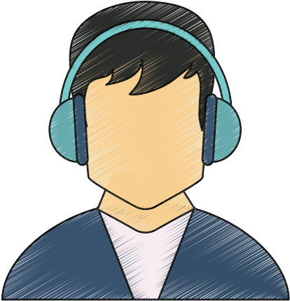 Call Center Man Avatar - Cartoon (550x550)