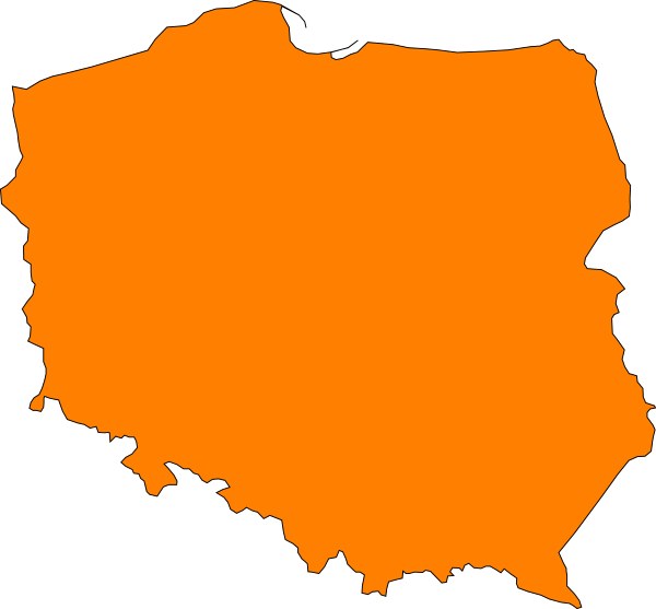 Poland Clip Art At Clker - Poland Map Vector Png (600x557)