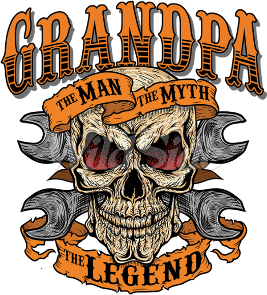Grandpa The Man The Myth The Legend - Grandpa Legend Tanktop Man Myth Muertos Skull Day Of (600x600)