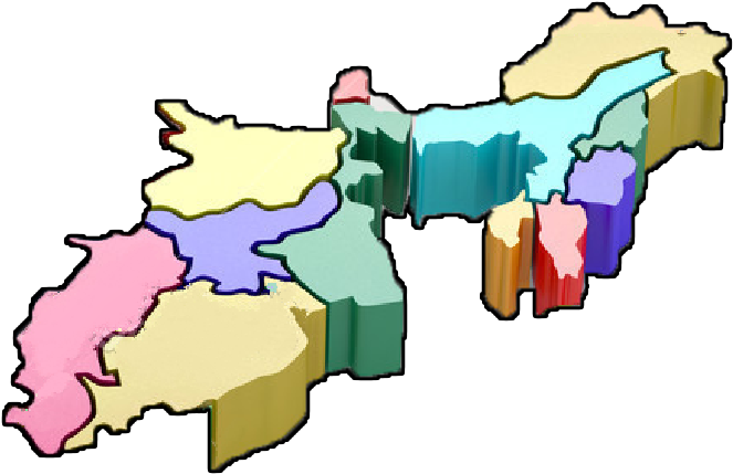East Zone - 3d Map Of India (778x608)