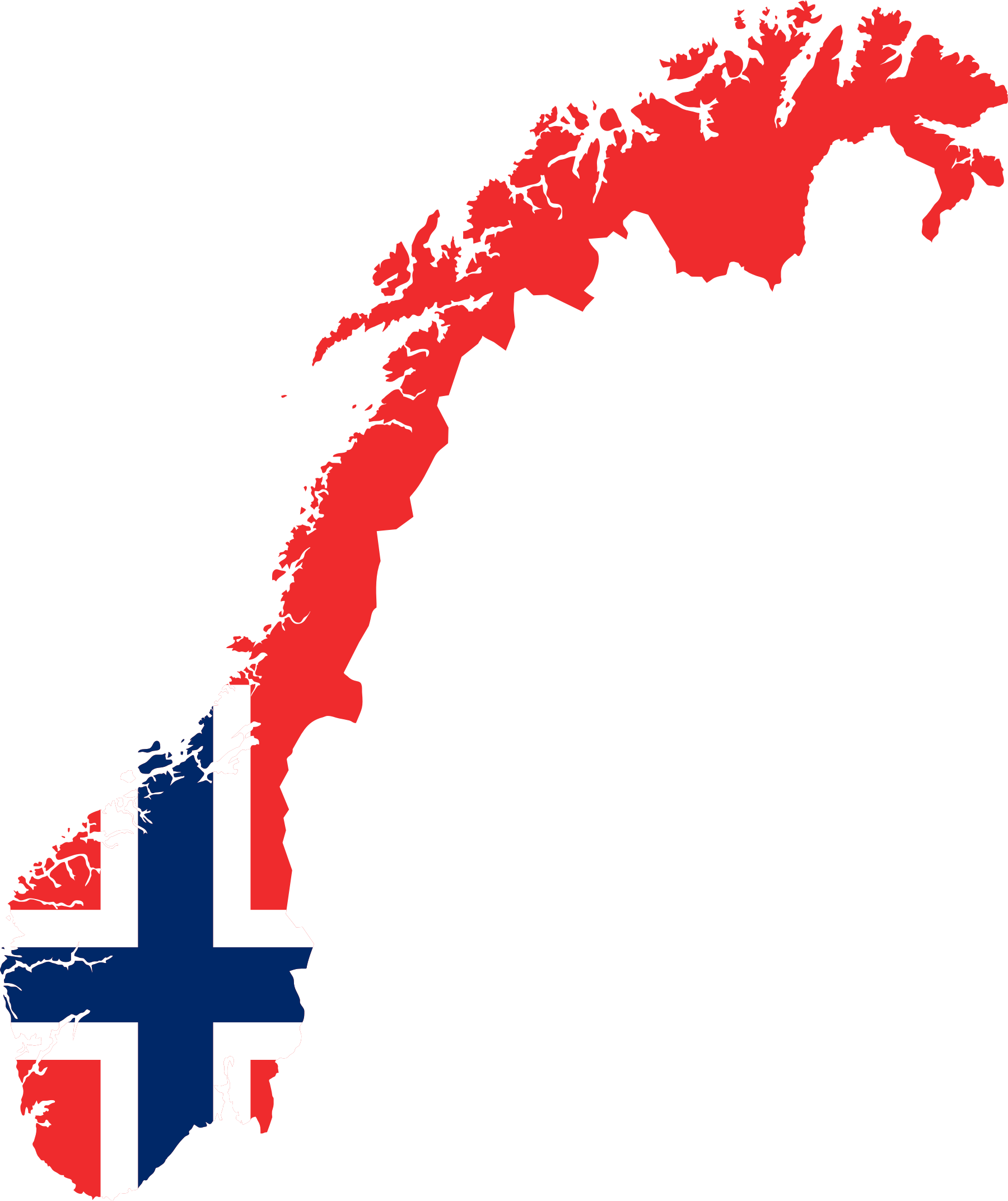 Norway Map Flag - Norway Map Flag (1800x2144)