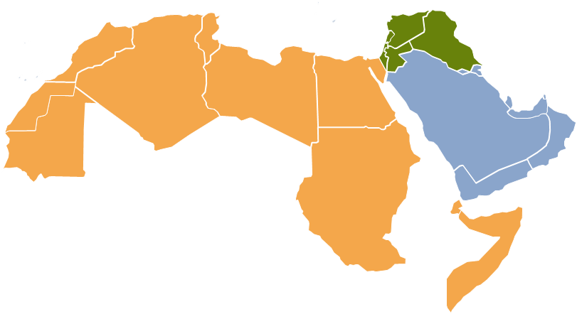 Middle East Map And North Africa Region (811x442)