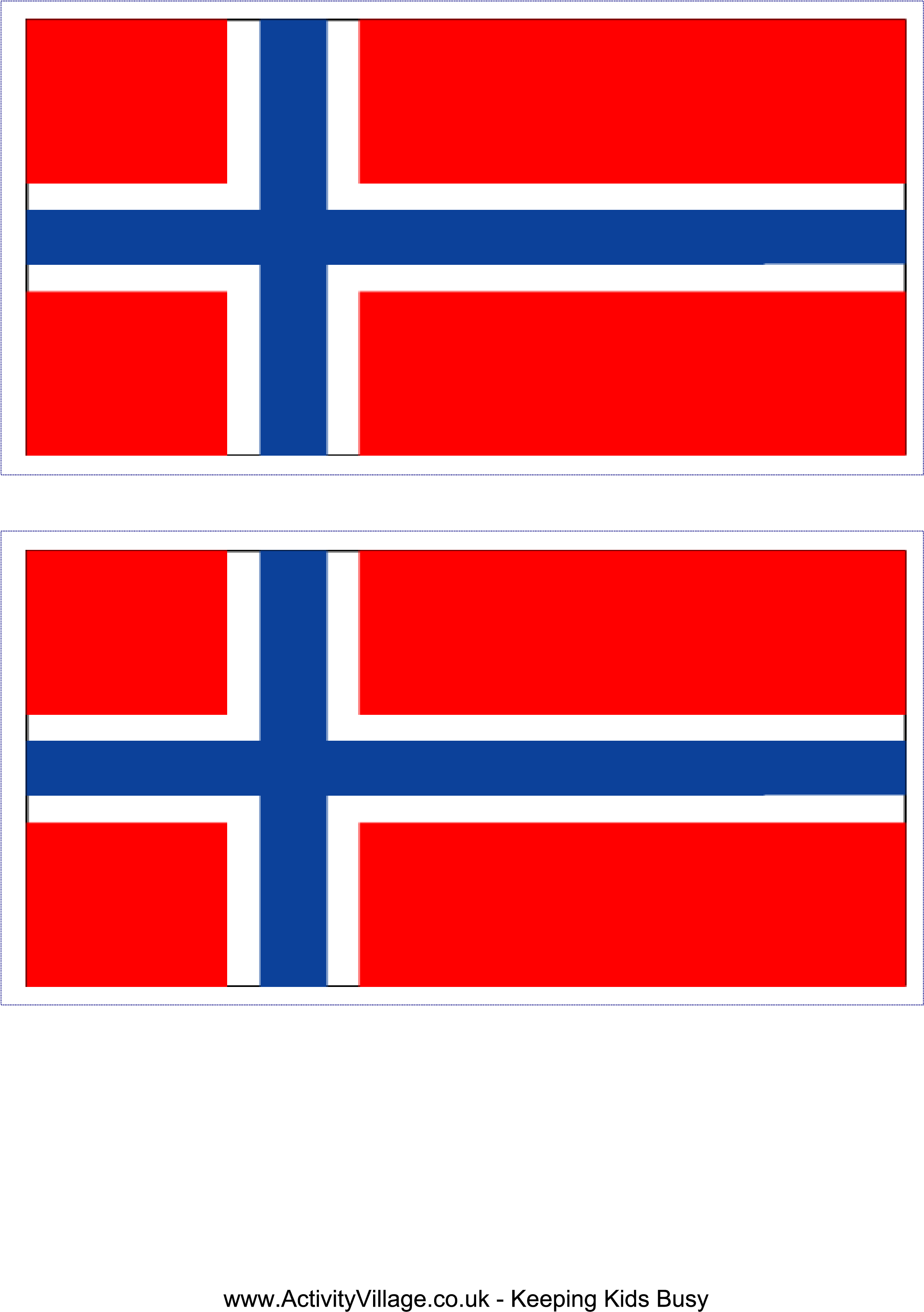 Download This Free Printable Norwegian Template A4 - Printable Flag Of Norway (2480x3508)