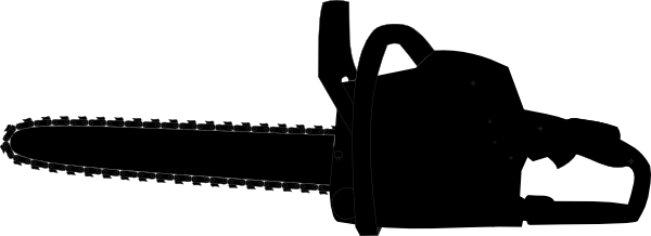 Chainsaw Black Outline Clip Art At Clker Com Vector - Chainsaw Vector (1024x512)