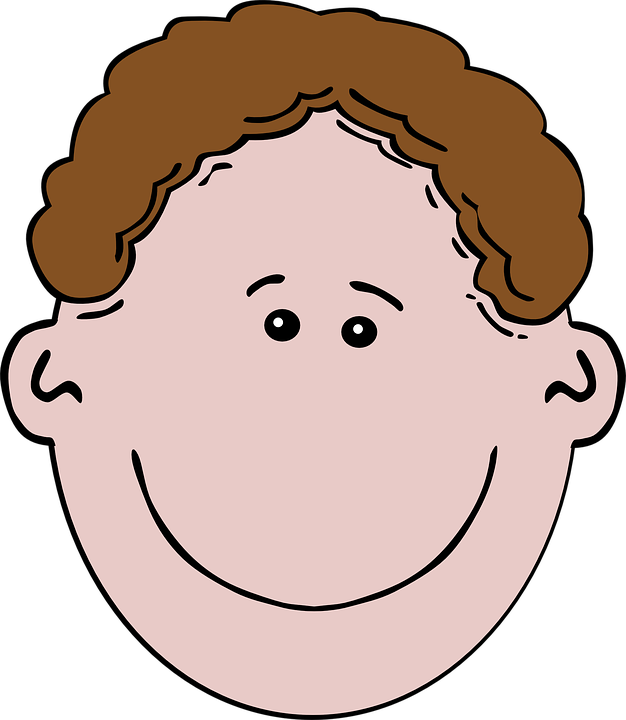 Brown Haired Boy Clip Art At Clker Com Vector Clip - Man With Mustache Cartoon (626x720)