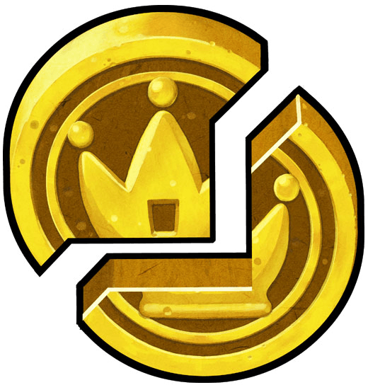 Gold Kinstone Piece 1 From The Official Artwork Set - The Legend Of Zelda (520x544)