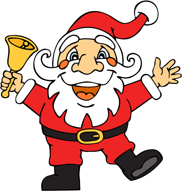Little Santa Ringing Bell - Ringing Bell (648x675)