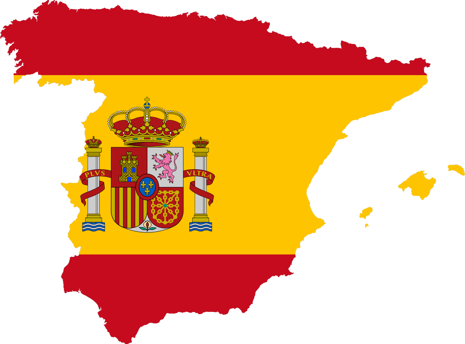 An Error Occurred - Spain Flag Map (1615x1195)