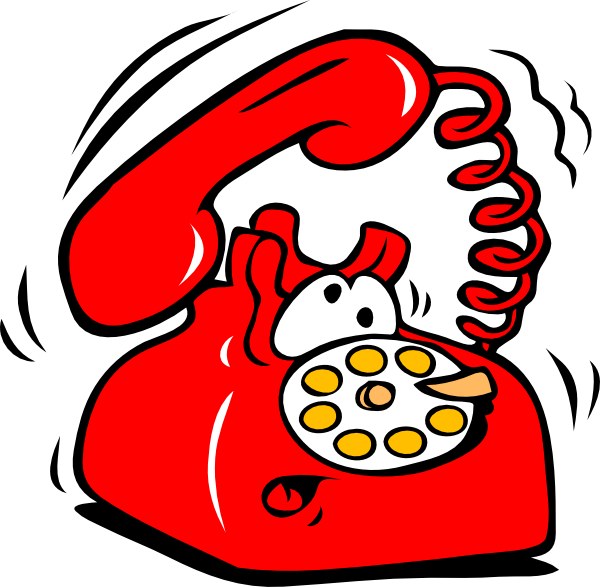 Ringing Phone Clip Art At Clker - Ringing Telephone Clip Art (600x587)