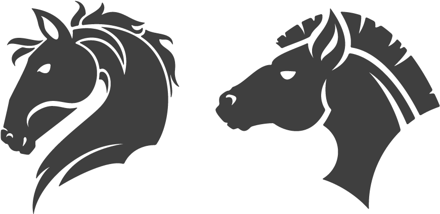 Mustang Stallion Logo Clip Art - Horse Face Logo Vector (1150x756)