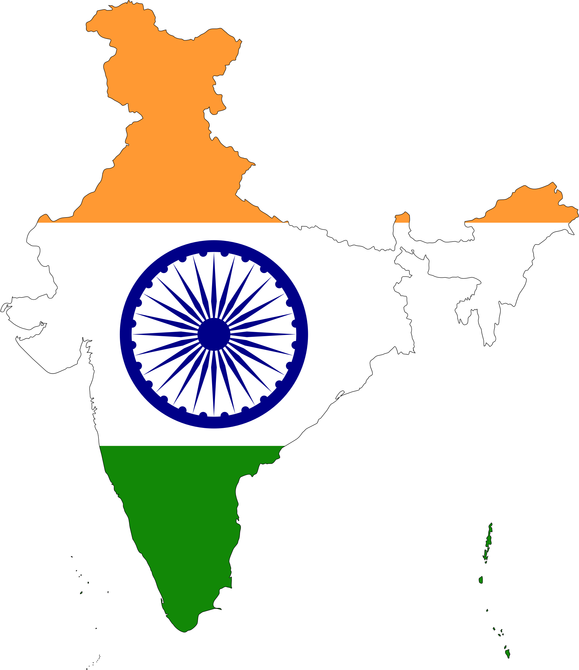 Medium Image - India Country With Flag (1106x1280)