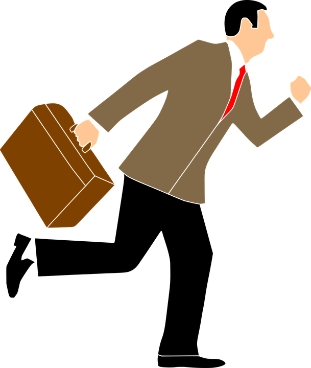 Business Clip Art 19, Buy Clip Art - Work Run Png (609x720)