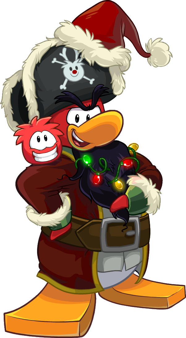 Earn Coins For Ringing Bells In The Plaza, And Earn - Club Penguin Rockhopper Santa (602x1092)