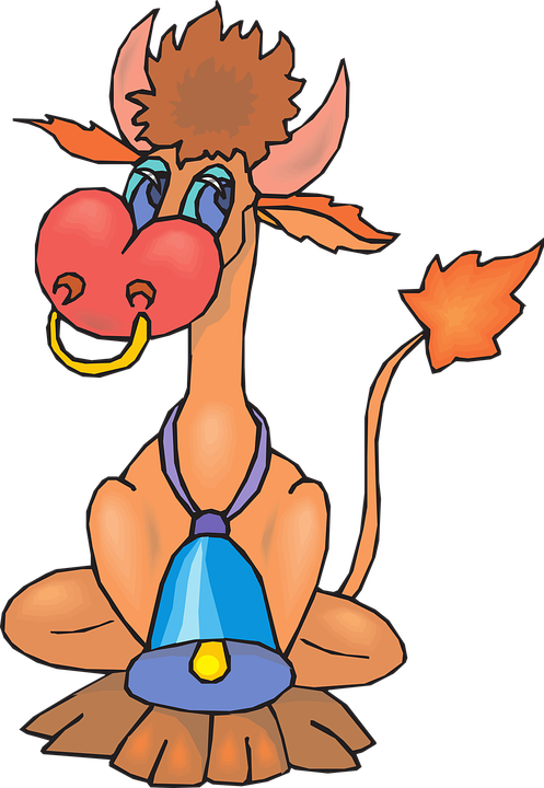 Bell Ringing Cliparts 27, Buy Clip Art - Cow Clipart (497x720)