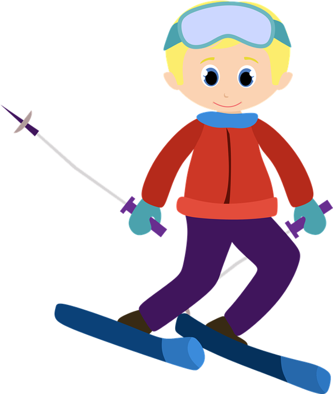 Ski Clipart Person Skiing - Skiing (728x860)
