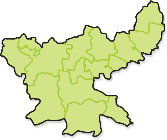 Jharkhand - Bihar And Jharkhand Map Png (596x579)