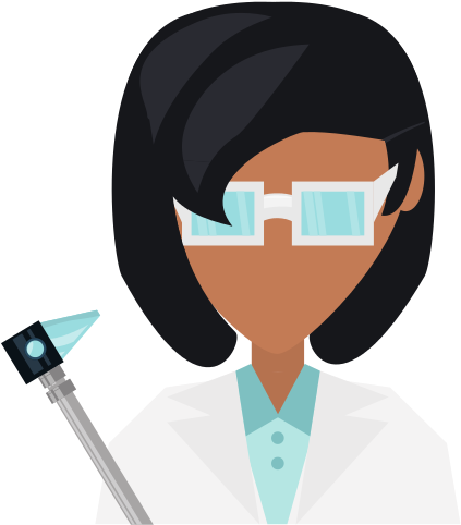 Doctor Woman Profile Cartoon - Physician (550x550)