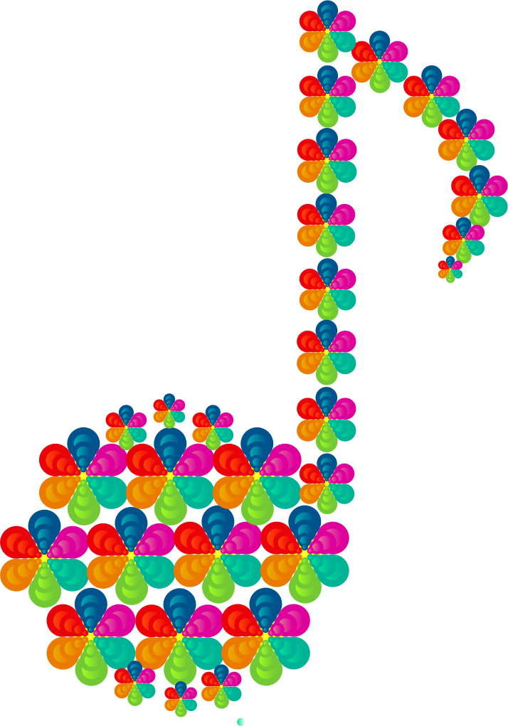 Clipart - Colourful Music Note Border (714x1021)