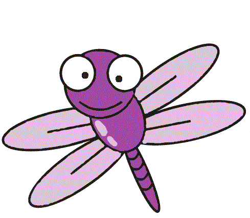 Purple Dragonflies Week Of - Purple Dragonfly Cartoon (489x427)