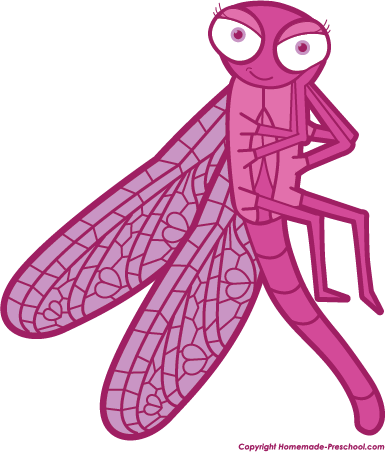 Dragonfly Clipart Pink - Dragonfly (386x452)