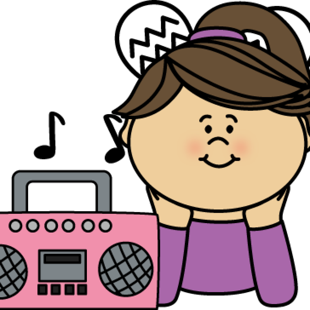 Listening To Music Clipart Girl Listening To Music - Boy And Girl Listening To Music Clipart (1024x1024)