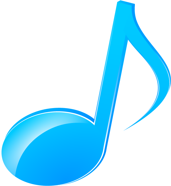 Eighth Note Blue Clip Art At Clker - Music Note Png (582x635)
