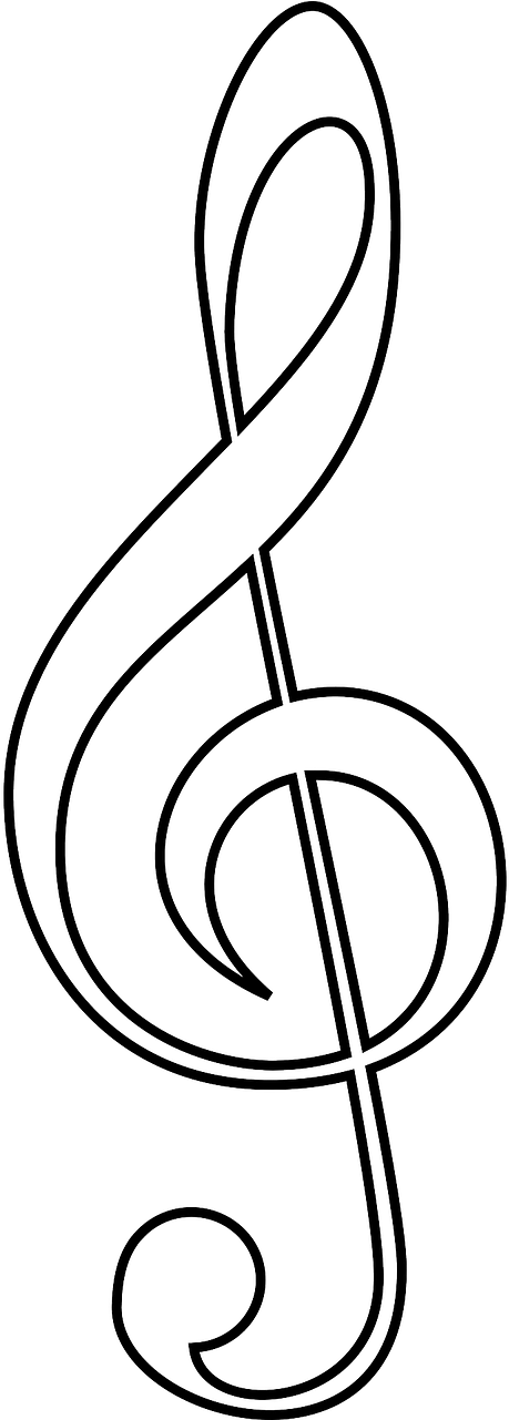 Treble Clef, Music, Soprano, Musical, Treble, Clef - Drawing Of A Music Note (640x1280)