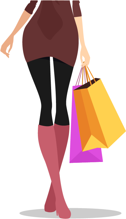 New York City Shopping Clothing Retail Smart Girls - Compras De Roupas Png (565x1200)