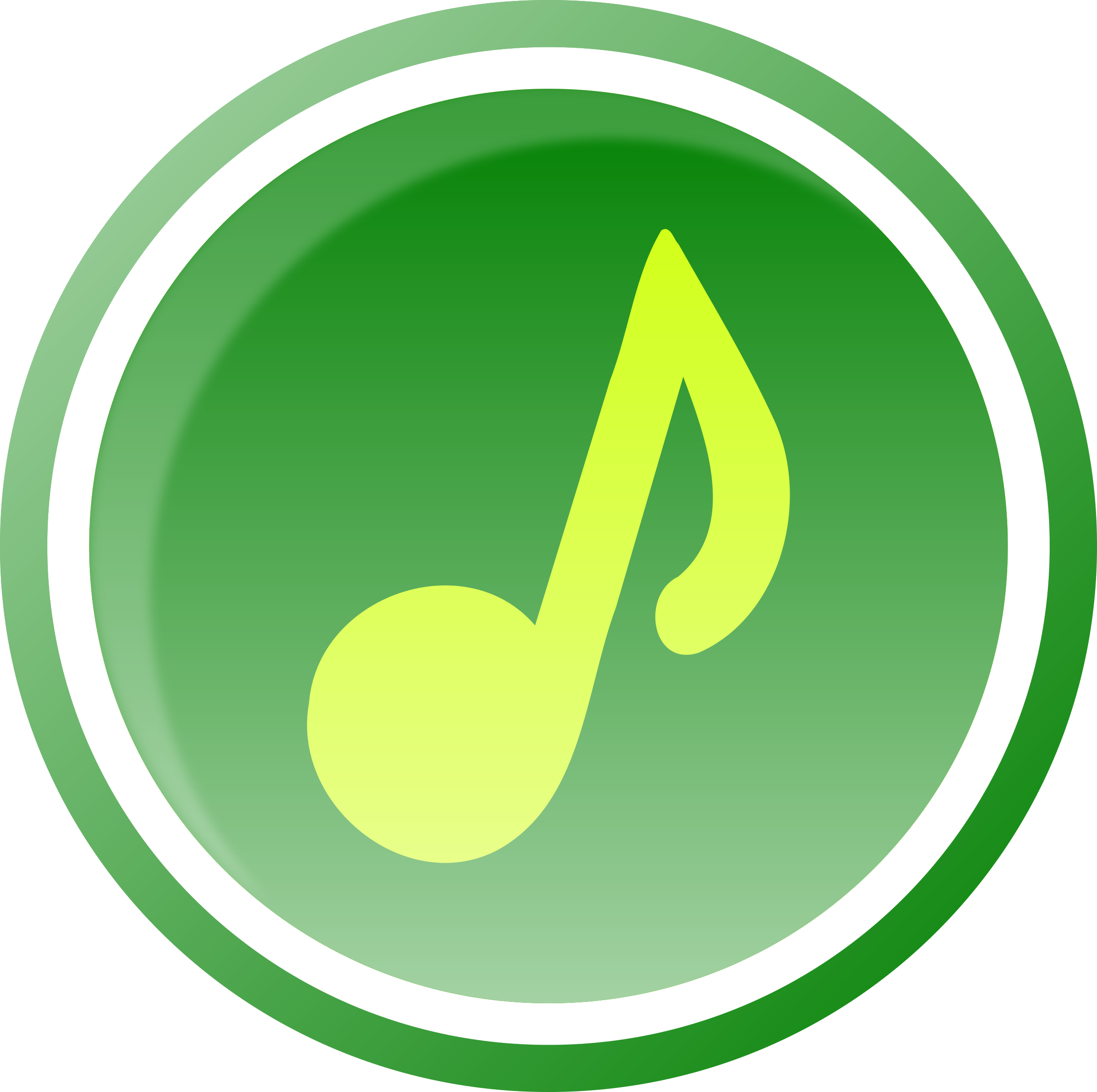 Music Icon Green 1 Free Vector - Music Icon Green (2409x2400)