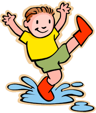 Reid School - Jumping In Puddles Clipart (319x380)