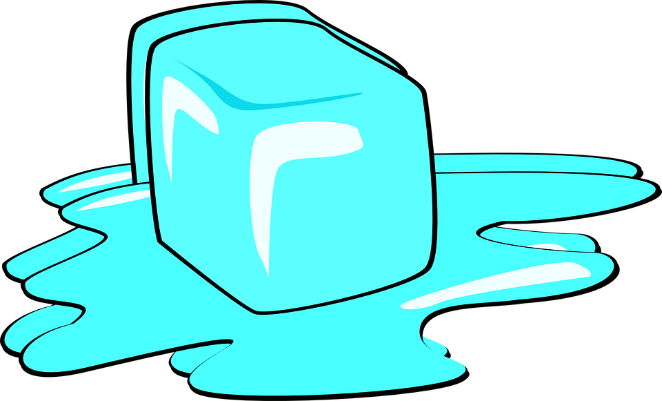Wet Cliparts - Ice Cube Melting (960x581)