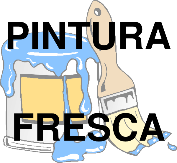 Wet Paint Spanish Clip Art At Clker - Paint Can Clip Art (600x553)