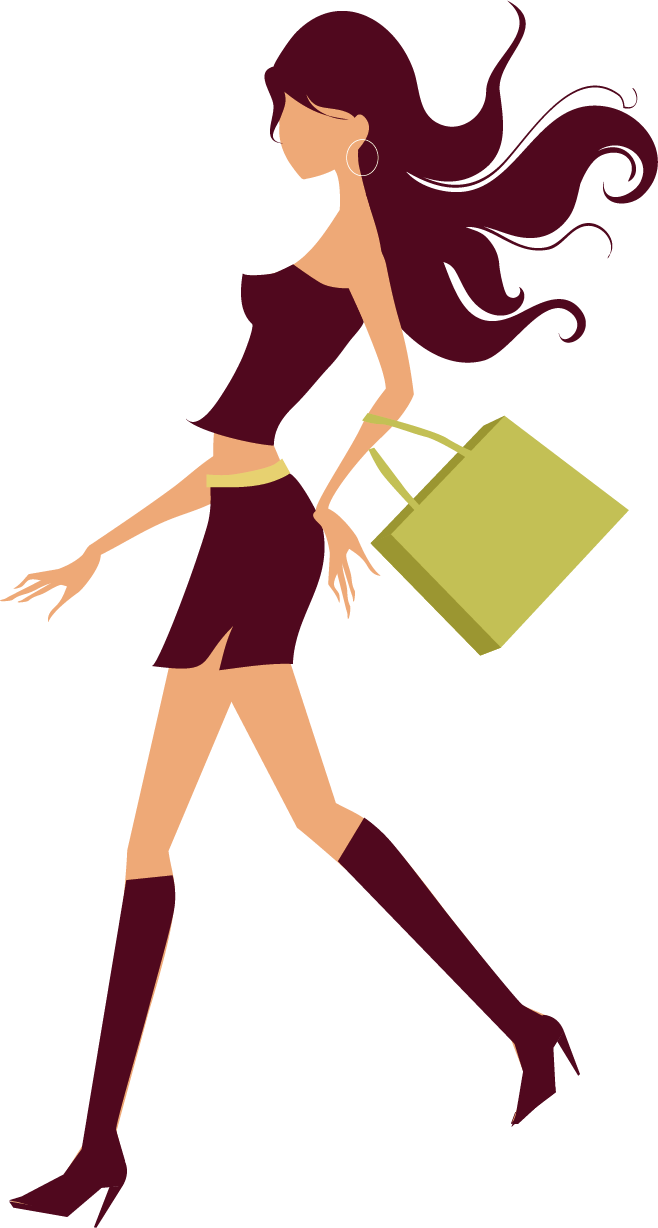 Online Shopping Girl Retail - Online Shopping Girl Retail (658x1228)