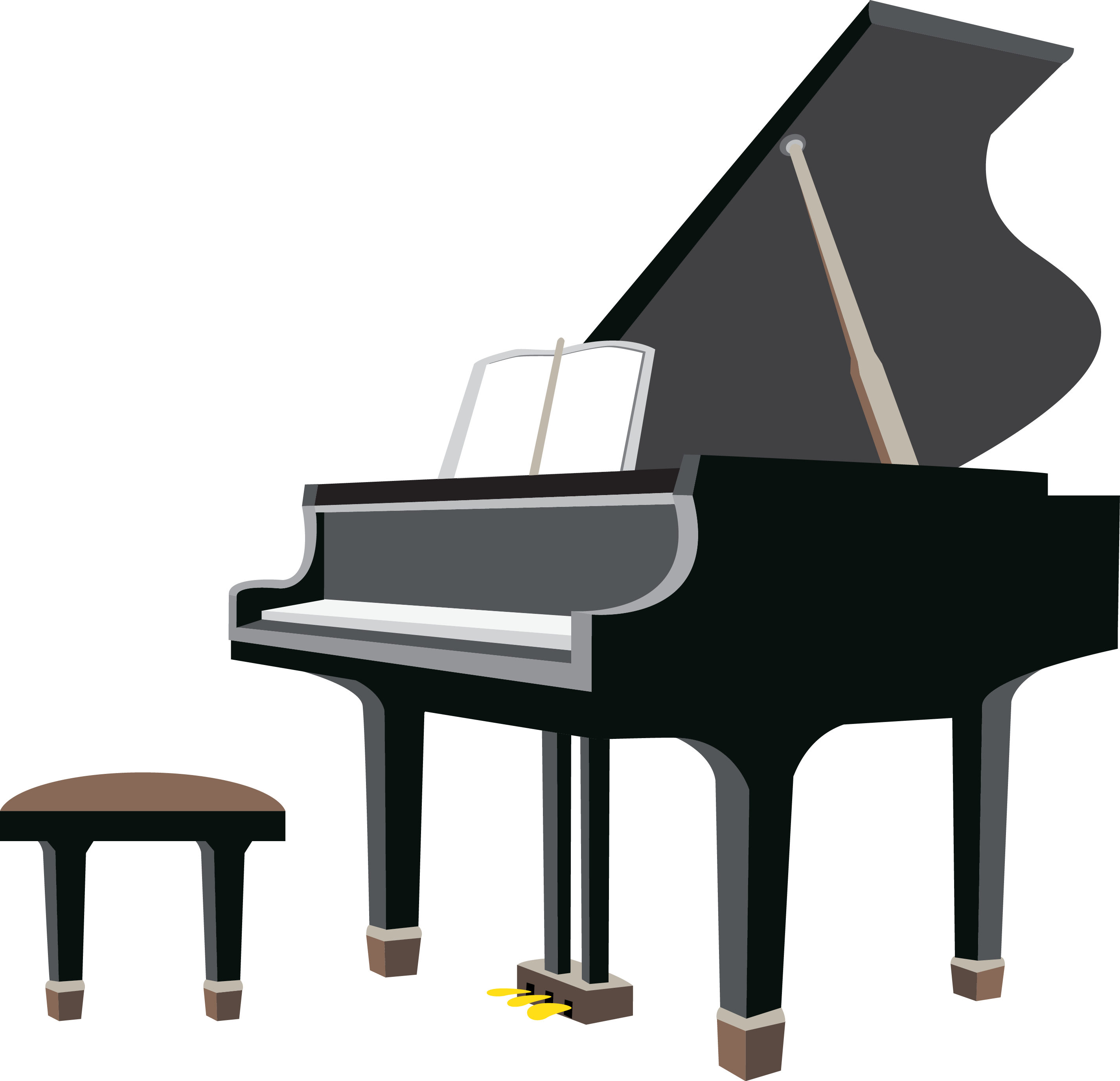 Player Piano Clip Art - Get Back Into Phrasal Verb (2849x2749)